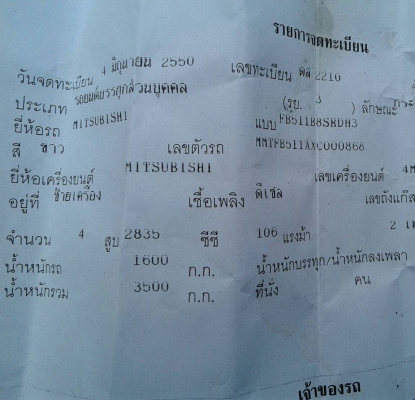 จองแล้ว ครับ สีล้อ มิตซู แคนเตอร์100ปี50 ป้ายเล็กไม่ติดเวลา สภาพดีพร้อมใช้ ทะเบียนพร้อมโอน