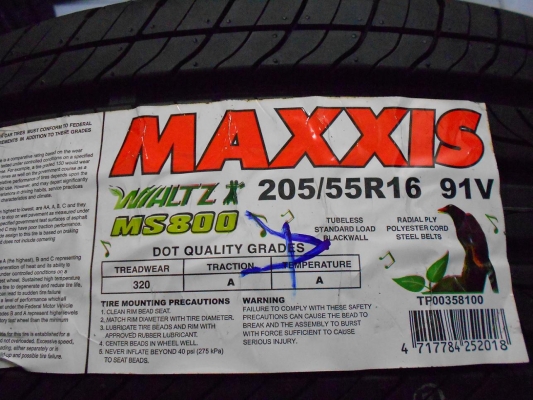 ยางใหม่ Maxxis ms800 205/55/16 ผลิตปี 2016 ขายถูก 7800.- /ชุด ใส่ ถ่วงฟรีค่ะ ยางใหม่ Maxxis ms800 205/55/16 ผลิตปี 2016 ขายถูก 7800.- /ชุด ใส่ ถ่วงฟรีค่ะ