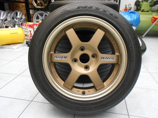 ล้อใหม่ TE37 ขอบ 15*7ET35 พร้อมยาง Nitto 195/55/15 ผลิตปี 2013 /เทิร์นได้ ใส่ฟรีค่ะ