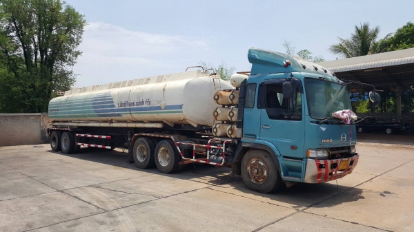 ขาย หัวลาก HINO เพลาเดียว เครื่อง EK100 260 แรงม้า ติดแก๊ส NGV 7 ถัง พร้อมหางแทงค์บรรทุกน้ำมัน 30,000 ลิตร 2 เพลา ยาว 10 เมตร เอกสารเล่มทะเบียนครบ