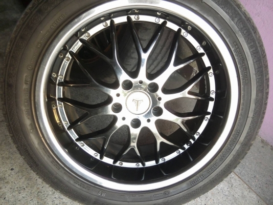 ขอบ 18 กว้าง 8 สีไฮเปอแบล็ค ใส่รถ 5 รู 114