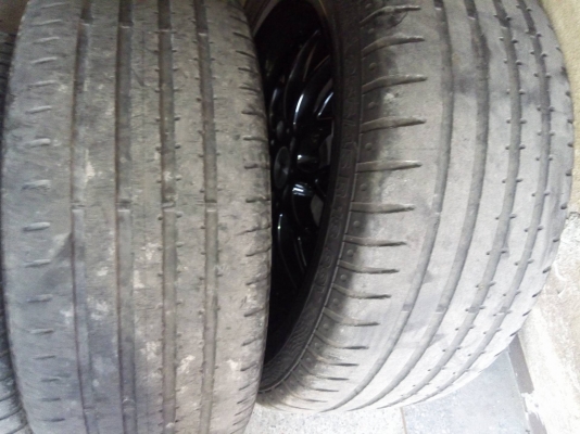 ขอบ 18 กว้าง 8 สีไฮเปอแบล็ค ใส่รถ 5 รู 114