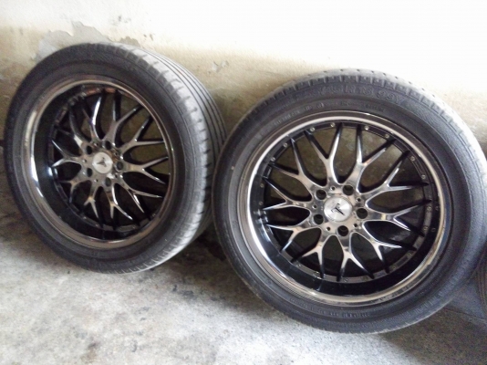 ขอบ 18 กว้าง 8 สีไฮเปอแบล็ค ใส่รถ 5 รู 114