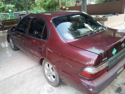 กันแดดกันฝน ขายโตโยต้า corolla GXI เกียร์ ออโตั + LPG ลงเล่มแล้ว ปี 1995 แอร์หนาว เครื่อง 1300 cc ถูกๆ ขายตามสภาพ