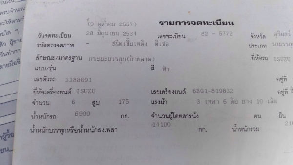 ขาย 10 ล้อ JCM เพลาเดียว เครื่อง 6BG1 175แรง