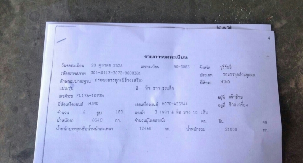 ขายๆ 475,000บ สิบล้อ ฮีโน่ FL176หัวไฮเท็ค HO7D195เพาเดียว ดั้มค็อกเกษตร สภาพดีสวยพร้อมใช้ เอกสารแจ้งเข้าเล่มแล้ว ทะเบียนพร้อมโอน