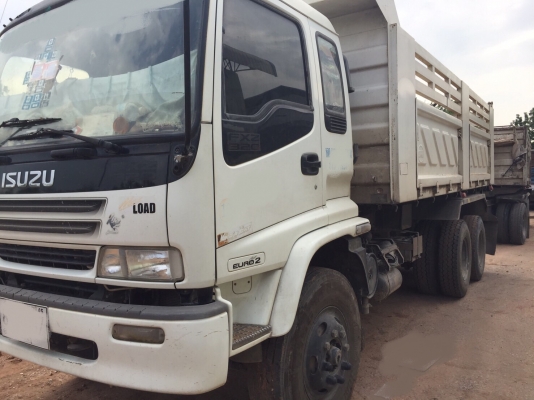 ISUZU DECA FXZ 320 HP MAXLOAD ปี 49 รถพ่วงแม่ + ลูก แม่สิบล้อ 2 เพลา กระบะดั๊มพ์เหล็ก 12 ตันของสามมิตรลอนเฉียงพร้อมบรรทุกได้เลย ลูก 3 คานดั๊มพ์สามมิตรลอนเฉียง เครื่องยนต์แรงดีเดิมๆไม่มีเยิ้ม ภายในห้องเก๋งสะอาดสวยคอนโซลอยู่ครบพร้อม แอร์เย็น พวงมาลัยเพาเวอร