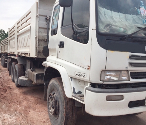 ISUZU DECA FXZ 320 HP MAXLOAD ปี 49 รถพ่วงแม่ + ลูก แม่สิบล้อ 2 เพลา กระบะดั๊มพ์เหล็ก 12 ตันของสามมิตรลอนเฉียงพร้อมบรรทุกได้เลย ลูก 3 คานดั๊มพ์สามมิตรลอนเฉียง เครื่องยนต์แรงดีเดิมๆไม่มีเยิ้ม ภายในห้องเก๋งสะอาดสวยคอนโซลอยู่ครบพร้อม แอร์เย็น พวงมาลัยเพาเวอร