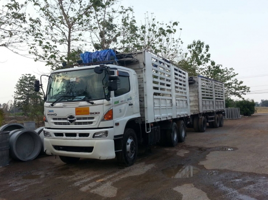ขายรถสิบล้อ Hino Fm2p 380 แรง ปี56 คอกไม่ดั้มพ่วงแม่ลูก กะบะเหล็กสามมิตร รถโคตรสวย