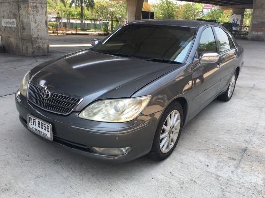 toyota camry 2.4Q สีเทาดำ ปี 2004 ไม่ติดแก๊ส เครื่องช่วงล่างดีมาก ยางปี 2015