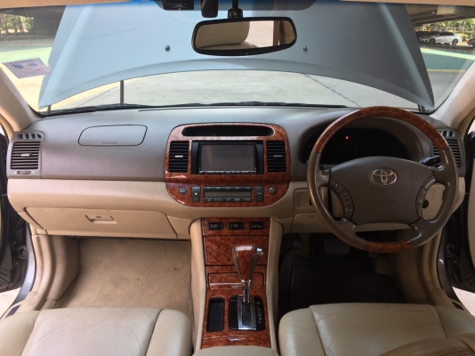 toyota camry 2.4Q สีเทาดำ ปี 2004 ไม่ติดแก๊ส เครื่องช่วงล่างดีมาก ยางปี 2015