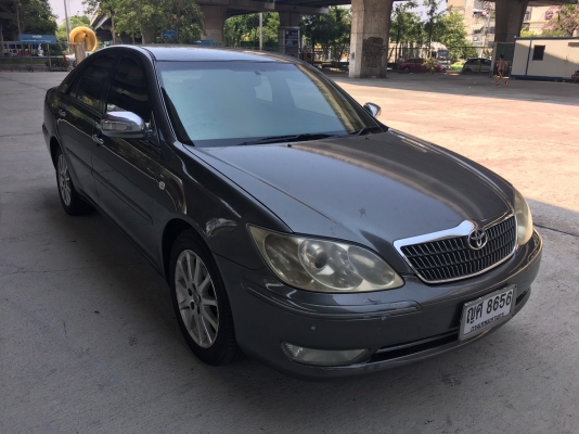 toyota camry 2.4Q สีเทาดำ ปี 2004 ไม่ติดแก๊ส เครื่องช่วงล่างดีมาก ยางปี 2015