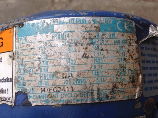 ขายมอเตอร์เกียร์ Hyponic drive Sumitomo 1HP. 380V อัตราทด 1:20 มีระบบเบรคในตัว สภาพสวยมาก วิ่งนิ่ม พร้อมใช้งาน ขายมอเตอร์เกียร์ Hyponic drive Sumitomo 1HP. 380V อัตราทด 1:20 มีระบบเบรคในตัว สภาพสวยมาก วิ่งนิ่ม พร้อมใช้งาน