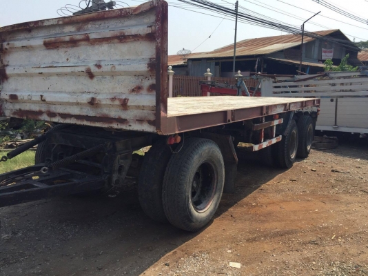 ขายลูกพ่วง 3คานพื้นเรียบ ยาว6.6 เมตร พร้อมใช้