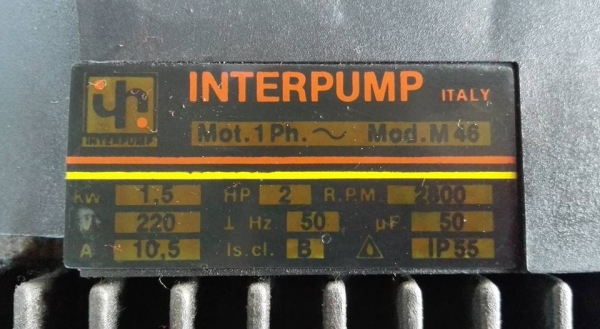 ** ขอบคุณผู้ซื้อ&amp;พี่เสือครับ!! ** ปั้มฉีดน้ำแรงดันสูง INTER PUMP Made in ITALY มอเตอร์ 2 HP 2800 RPM ไฟ 220V แรงดัน 70 bar. รอบจัดอัดแรงมาเทสก่อนได้!!