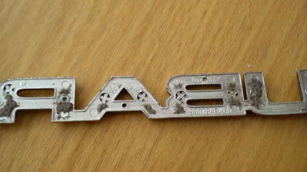 เพลทโลโก้ SUBARU ติดท้ายรถซุบารุ