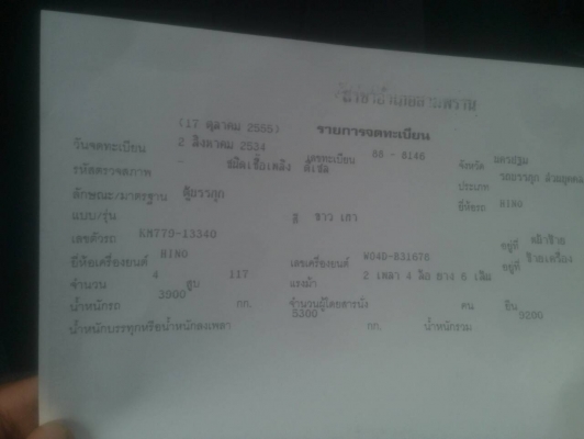 ขายฮีโน่KM 779 ตู้แห้ง 5.50 ม เอกสารพร้อมโอน