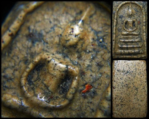 พระสมเด็จวัดระฆังพิมพ์ฐานแซม G01 เนื้องาม เม็ดมวลสารผุด สวยเด่นเป็นสง่า ช้าอยู่ใย