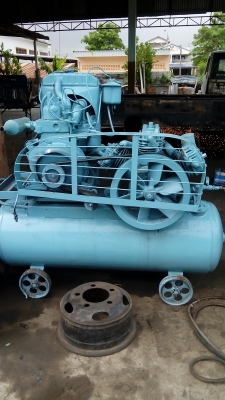 ขายปั๊มลมมือสอง(เคลื่อนที่)พร้อมใช้งาน 3 สูบ 5เเรง