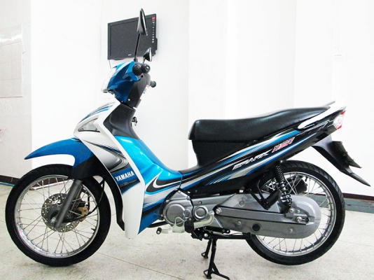 (โอนฟรี) ขาย Yamaha Spark 115 I ปี 2015 สตาร์ทมือ ไมล์แท้ 5667 กม เครื่องหัวฉีดประหยัดน้ำมันขั้นเทพ  รถเกียร์ 4 จังวังหวะ สีขาว น้ำเงิน