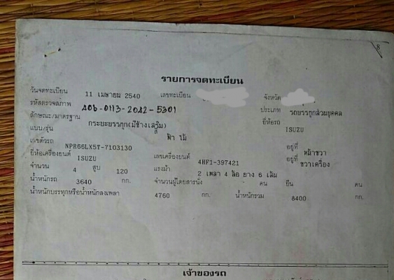 หกล้อ อีซูชุ NPR120ปี40ช่วงยาว5ม สภาพดีเดิมๆสวยพร้อมใช้ ทะเบียนพร้อมโอน