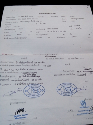 ขาย 350000 บาท  10ล้อติดเครนขยุ้ม   เอกสารทะเบียนพร้อมโอ น