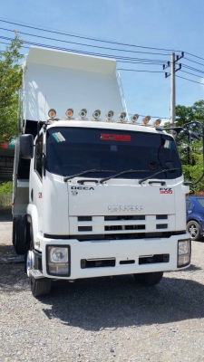 ขายรถบรรทุกสิบล้อดัมพ์ ISUZU เครื่อง 300 แรง 2 เพลา ปี 56 ไมล์ 87,xxx กระบะดัมพ์มิเนียม รถสวยพร้อมใช่งาน