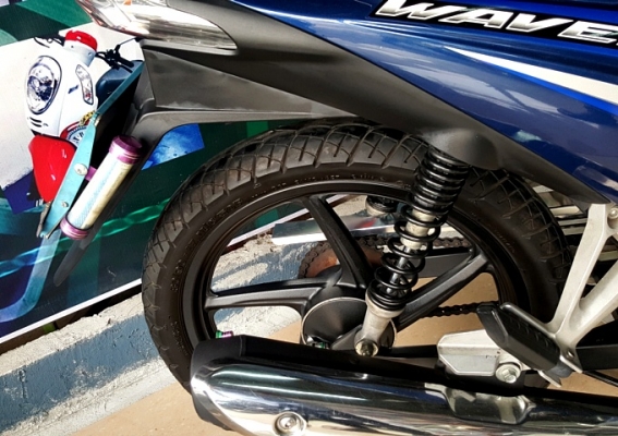 wave 110 i RS สีนํ้าเงินดำ สต๊าทมือ ตัวท็อปล้อแมกซ์ รถสวยวิ่งน้อย เครื่องดีล้อยางทุกยางเดิมๆจากศูนย์