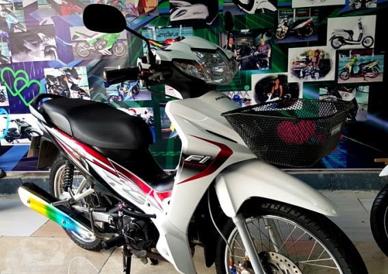 wave 110 i  สีขาวดำ เครื่องแต่งแรง เต็มสูตร ลูกซีบี กล่องไฟแต่ง คลัชทองแดง  22900