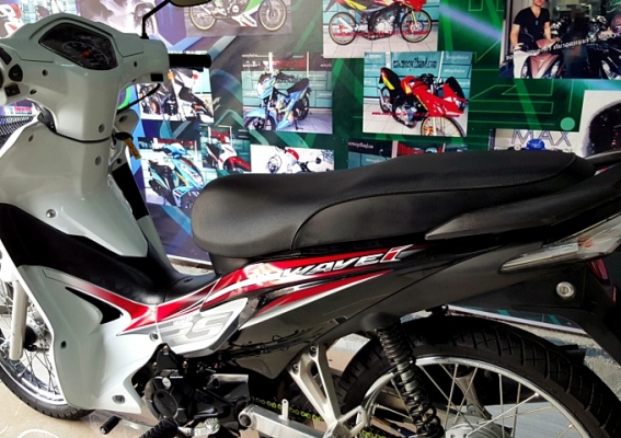 wave 110 i  สีขาวดำ เครื่องแต่งแรง เต็มสูตร ลูกซีบี กล่องไฟแต่ง คลัชทองแดง  22900