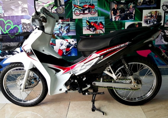 wave 110 i  สีขาวดำ เครื่องแต่งแรง เต็มสูตร ลูกซีบี กล่องไฟแต่ง คลัชทองแดง  22900