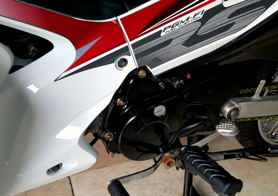 wave 110 i  สีขาวดำ เครื่องแต่งแรง เต็มสูตร ลูกซีบี กล่องไฟแต่ง คลัชทองแดง  22900