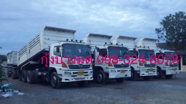 ขายรถพ่วง Hino Mega เครื่อง 320 แรง มี 4 พ่วง ปี 48,49 กระบะด้มพ์สามมิตร ลูก 2 เพลา รถพร้อมใช้งาน