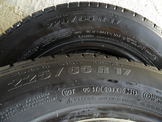 ยางขอบ17 มิชลิน 225-65-R17ลงพื้นปลายปี13 (4เส้น2,800)