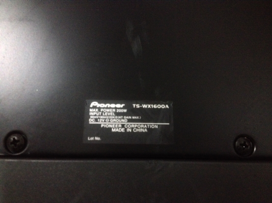 ตู้ซับ PIONEER TS WX1600A เเอมในตัว 200Wเก่าญี่ปุ่นสภาพสวยใช้งานปกติ ตู้ซับ PIONEER TS WX1600A เเอมในตัว 200Wเก่าญี่ปุ่นสภาพสวยใช้งานปกติ
