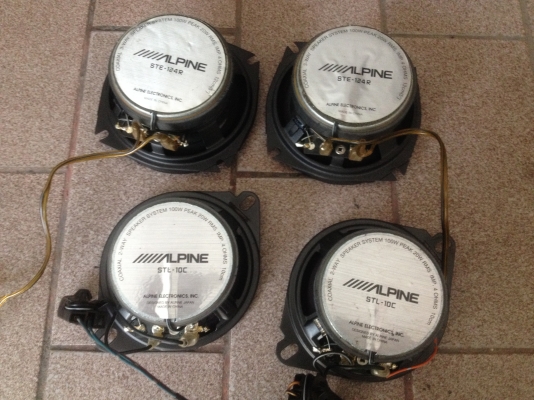 ลำโพง 4 นิ้ว 2 ทาง ALPINE เก่าญี่ปุ่นเเท้สภาพสวยเสียงใสๆคู่ละ