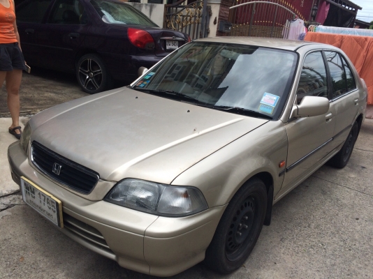 HONDA CITY ท้าย C ปี 1997กระจกไฟฟ้า เกียร์AUTO 1.5CC สีทอง เครื่องดีเกียร์ดี แอร์เย็น รถไม่มีชนหนัก ไม่มีน้ำท่วม  ติดเเก๊ส LPG ถังแคปซูล