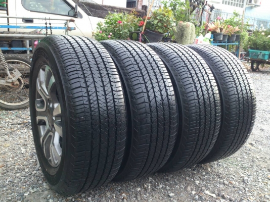 ขายแม็ก ALL NEW FORD RANGER 6รูขอบ18 พร้อมยาง 265/60R18 ยางสัปดาห์ที่38 ปี15 ดอกยางเต็มหนาสดเท่ากันใช้งานน้อยไม่แตกลายไม่ร้าว (สภาพ95\%) สวยๆ จำนวน 1 ชุด