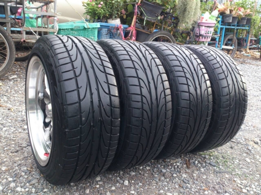 ขายแม็กWELD 4รู100 ขอบ15 กว้าง 8 นิ้ว 4วง พร้อมยาง195/50R15 ยางสัปดาห์ที่03 ปี15 ดอกยางเต็มสวย จำนวน 1 ชุด