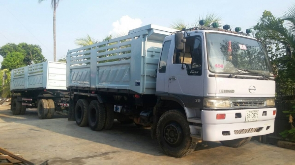 ขายรถพ่วง แม่-ลูก ดั๊พม์ ยี่ห้อ HINO FN2K เครื่อง K13D เครื่อง 260 แรงม้า กระบะดั๊มพ์สามมิตร