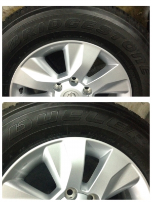 แม็กป้ายแดง โตโยต้า เรโว่ พร้อมยาง 265-65-17 ปี 15 แม็กป้ายแดง โตโยต้า เรโว่ พร้อมยาง 265-65-17 ปี 15