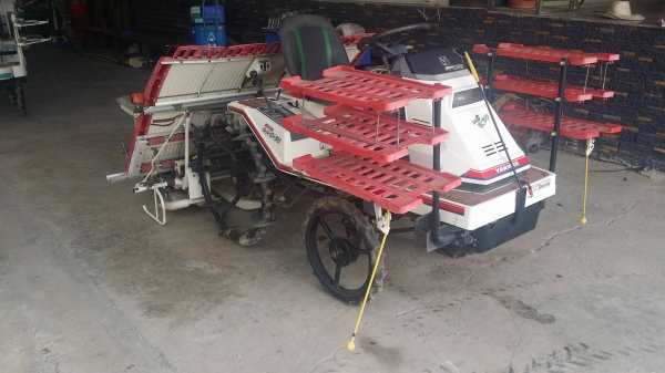 รถดำนานั่งขับ YANMAR รุ่น RR55 เก่าญี่ปุ่น  ดำนา 5 แถว มีกล่องหยอดปุ๋ยด้านท้าย สภาพสวย เครื่องยนต์ติดง่าย