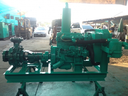 ปั๊มน้ำ เครื่องอีซูซู 100แรง(มีหม้อน้ำ) / ปั๊ม 4นิ้ว 2 สเตจ 2 ใบพัด (ปัํมใหม่)