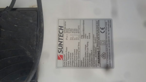 แผ่นโซล่าเซลล์ suntech 280w เหลือุ6แผ่นครับ 4300 แผ่นโซล่าเซลล์ suntech 280w เหลือุ6แผ่นครับ 4300