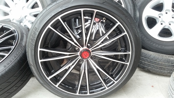 ขายล้อLenso Samurai 17 4รู100 หน้า7.5 ET35 พร้อมยาง 4 ล้อ