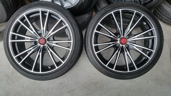 ขายล้อLenso Samurai 17 4รู100 หน้า7.5 ET35 พร้อมยาง 4 ล้อ