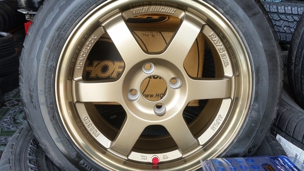 ขายล้อใหม่TE37+ยาง\% ขอบ15 4รู100 กว้าง7 ET35  4 ล้อ