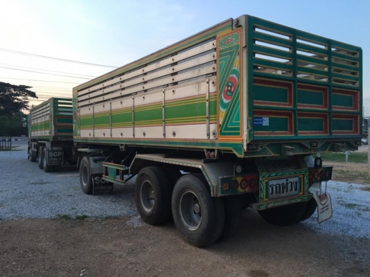 ขายสิบล้อ HINO FM1A 344 แม่ปี58 ลูกปี57 พ่วงแม่ลูกดั้มเนียมกะบะอู่เสรีชัย ยาง 80\% รถสวยพร้อมใช้งาน