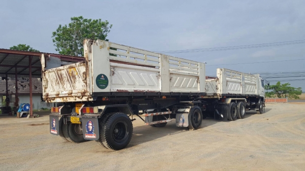 ขาย HINO MEGA 320 แรงม้า แม่ลูกดั้มสามมิตร ปี 48