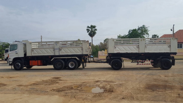 ขาย HINO MEGA 320 แรงม้า แม่ลูกดั้มสามมิตร ปี 48